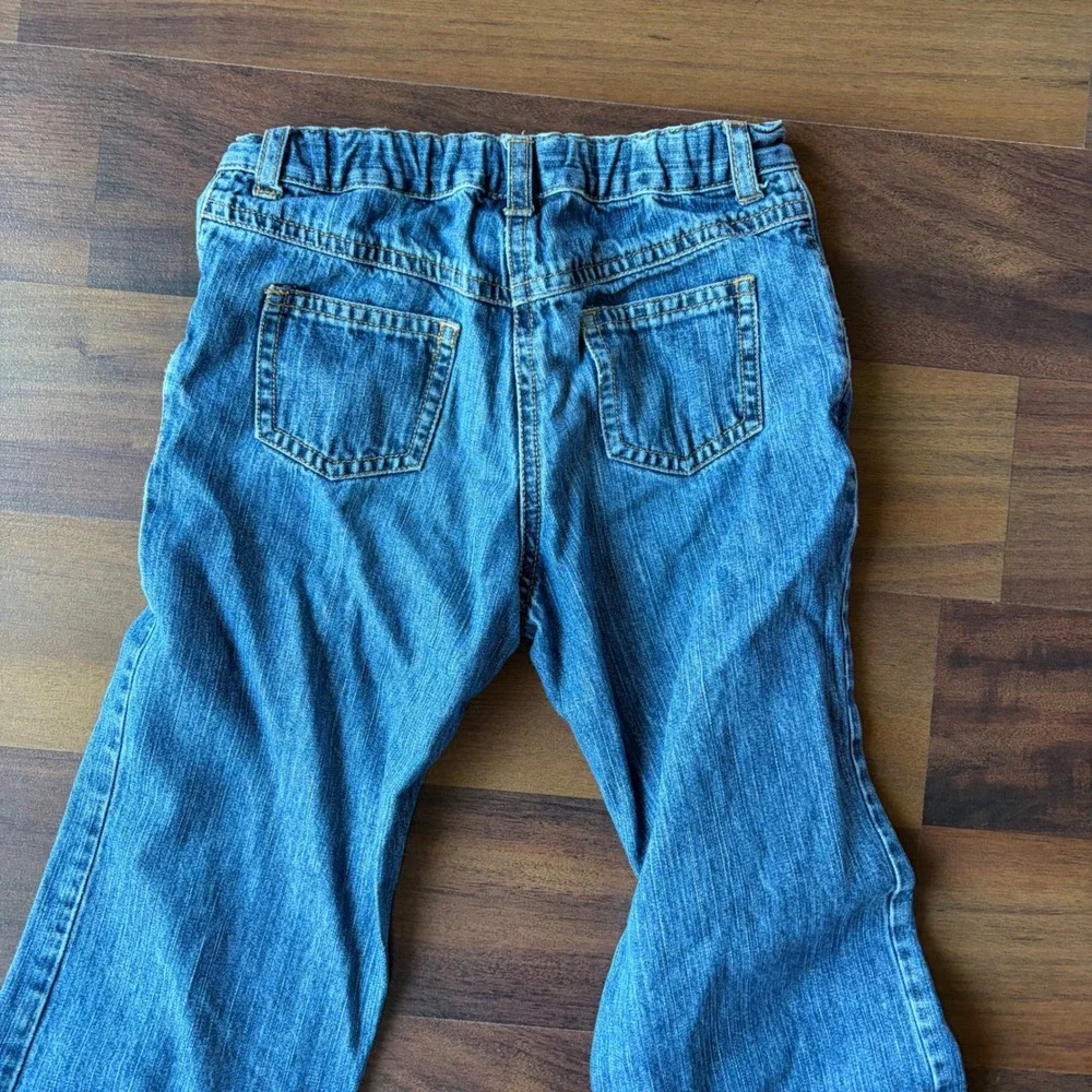 Gymboree Girls 4T Blue Denim Snowflake Embroidered Jeans Winter Pants 240329012